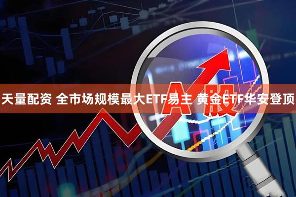 天量配资 全市场规模最大ETF易主 黄金ETF华安登顶